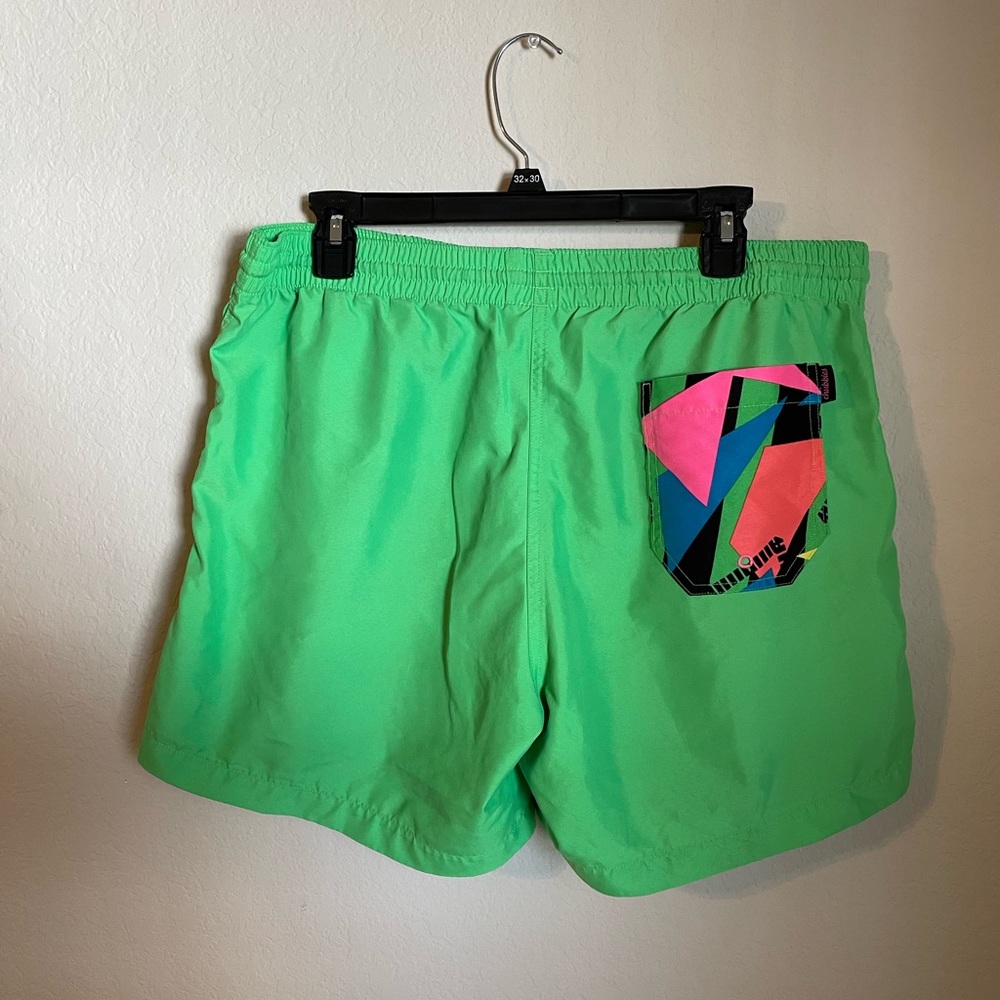 chubbies Neon Green 80's Swim Trunks